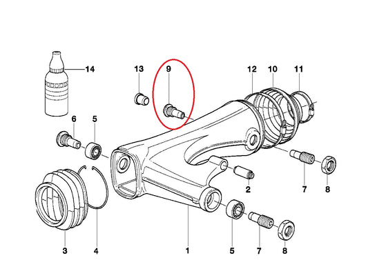 Tourillon - BMW-33172310890