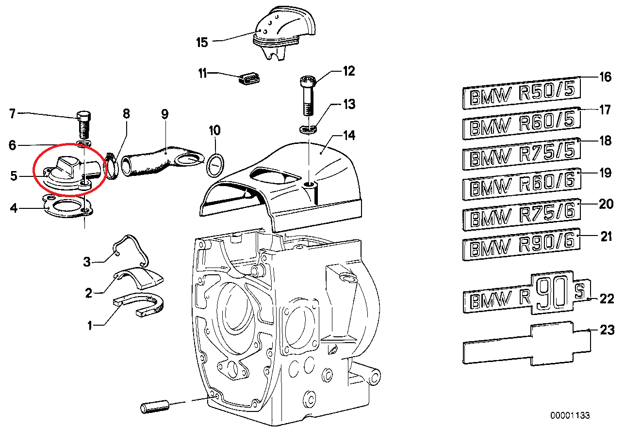 Gehäuse-/Entlüftungsabdeckung – BMW-11151335756