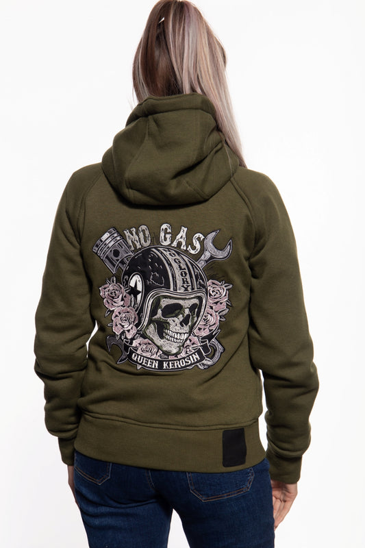 ADVENTURE GEAR SWEAT JACKET WITH SEPARATE SOFTSHELL LINING “NO GAS NO GLORY”