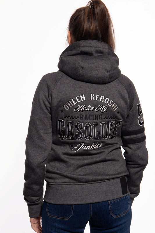 ADVENTURE GEAR SWEATSHIRT JACKET WITH SEPARATE SOFTSHELL LINING »GASOLINE JUNKIES«