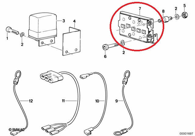 Puente rectificador de diodos 14V22A USADO - BMW-12311244062