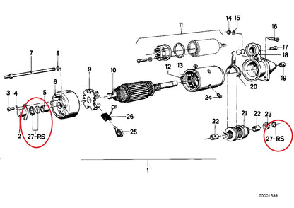 Starter repair kit - BMW-12411352541