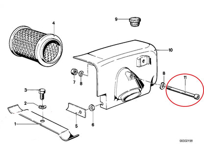 USED ​​Air filter box screw - BMW-13721254042 / BMW-61211459734