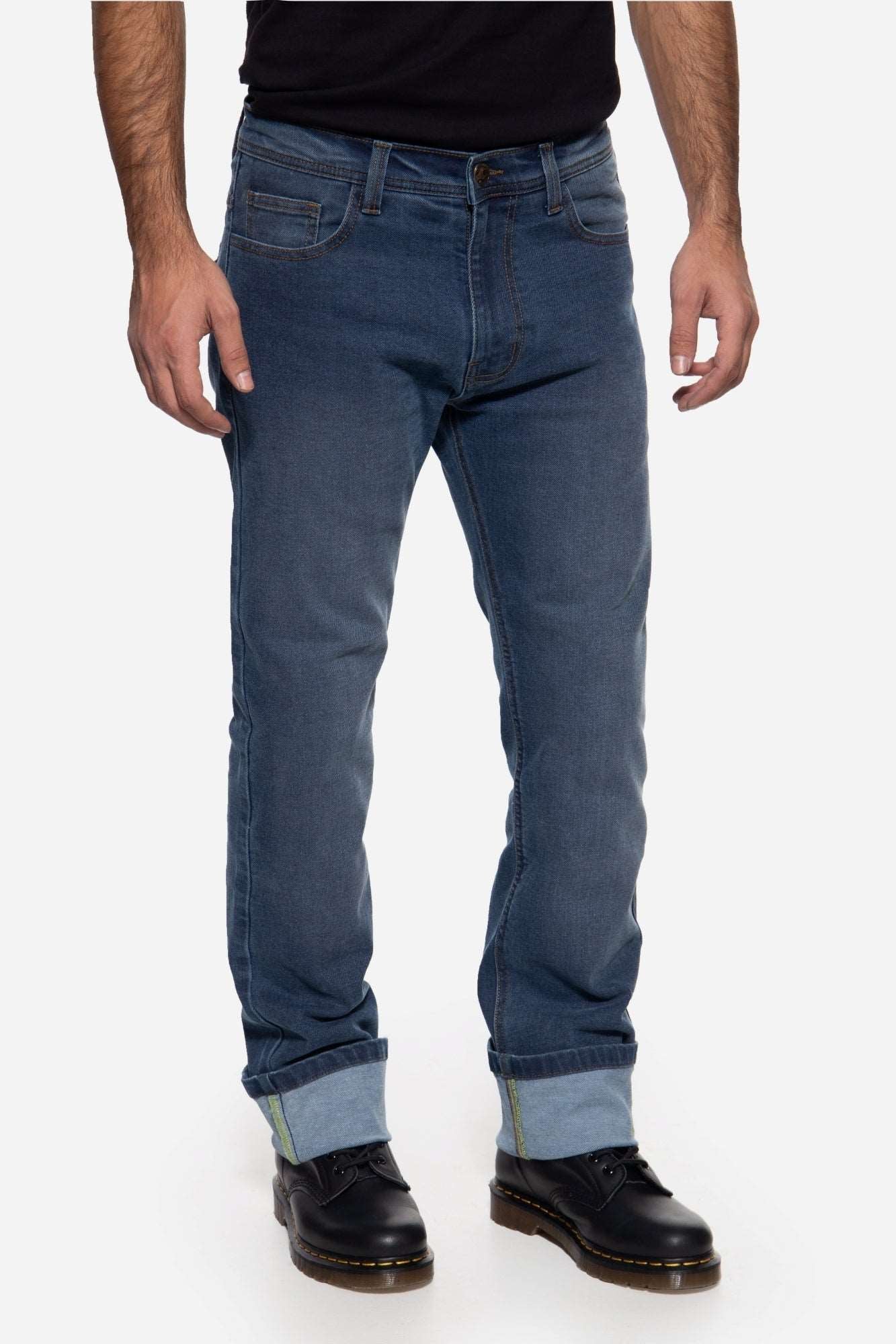 JEANS MOTO »KUSTOMBUILT - MOTOR GEAR« 604 Light Blue Wash