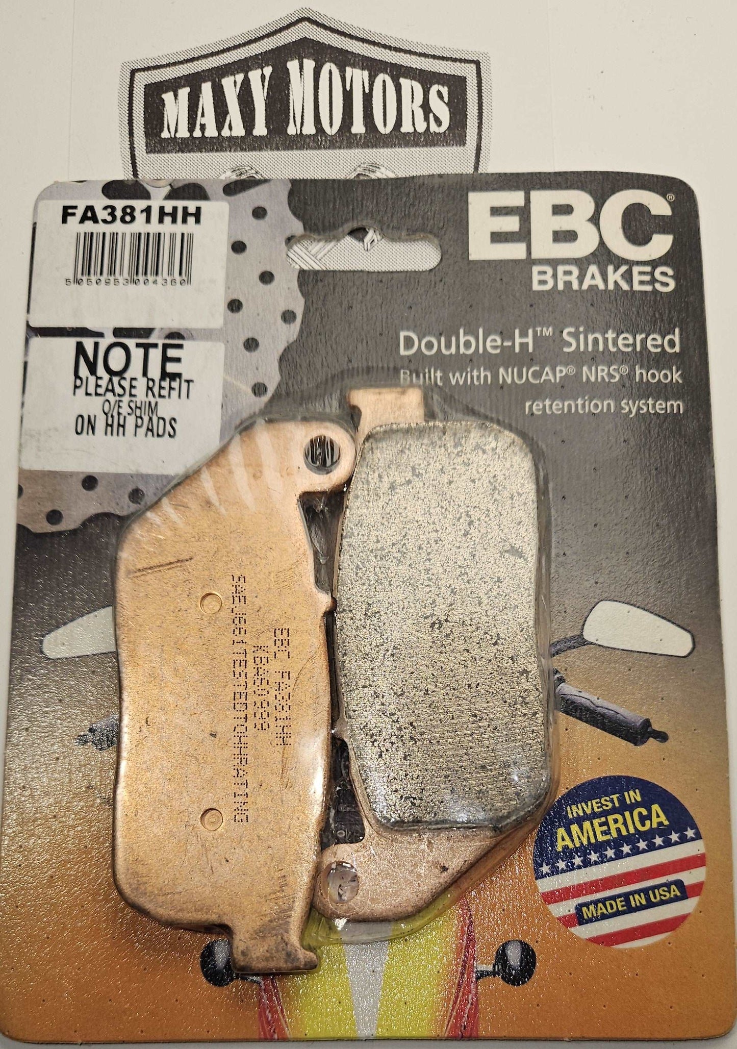 Plaquettes de frein EBC Métal Fritté - FA381HH