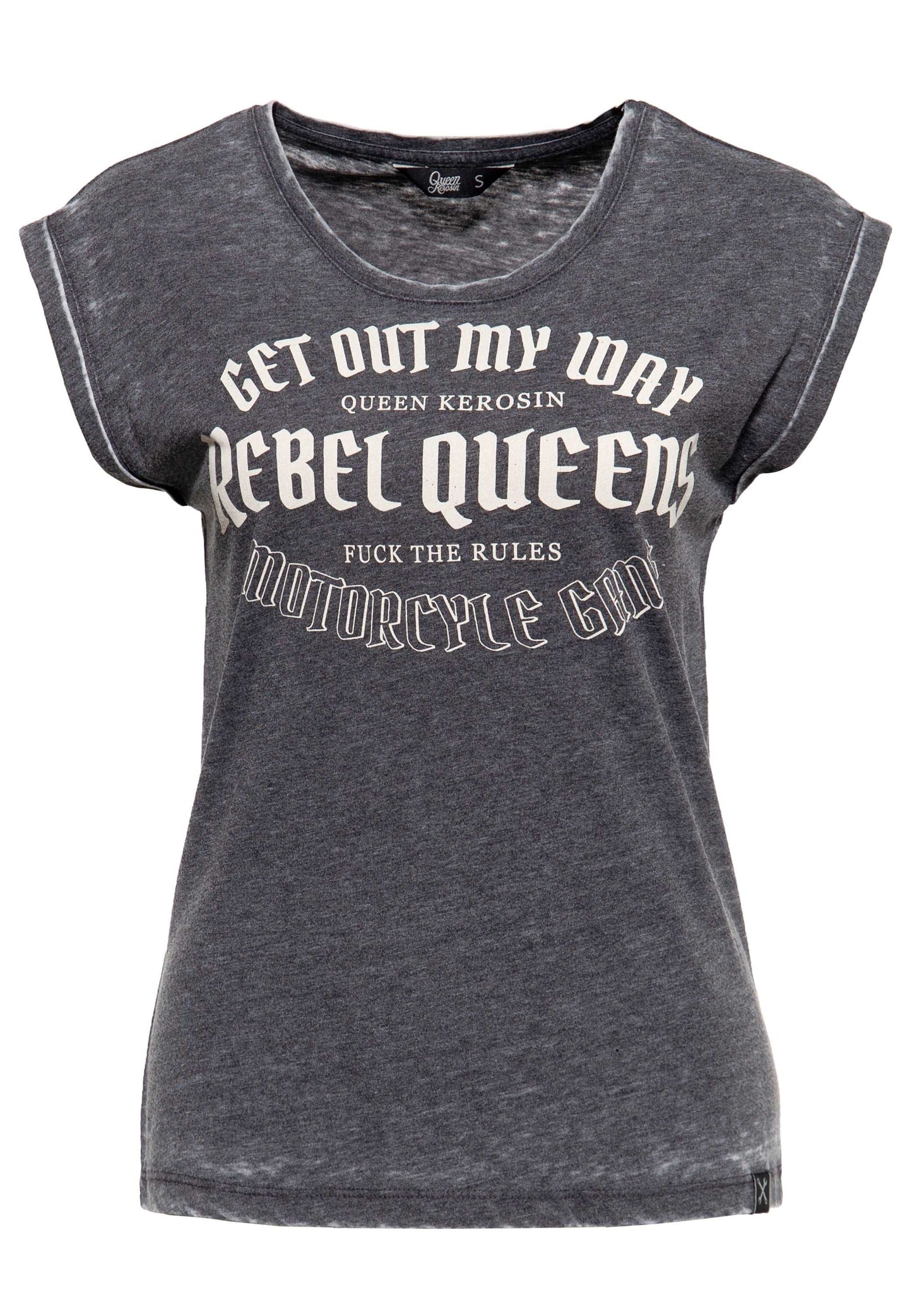 T-SHIRT À MANCHES RETROUSSABLES »REBEL QUEENS MOTORCYCLE GANG«