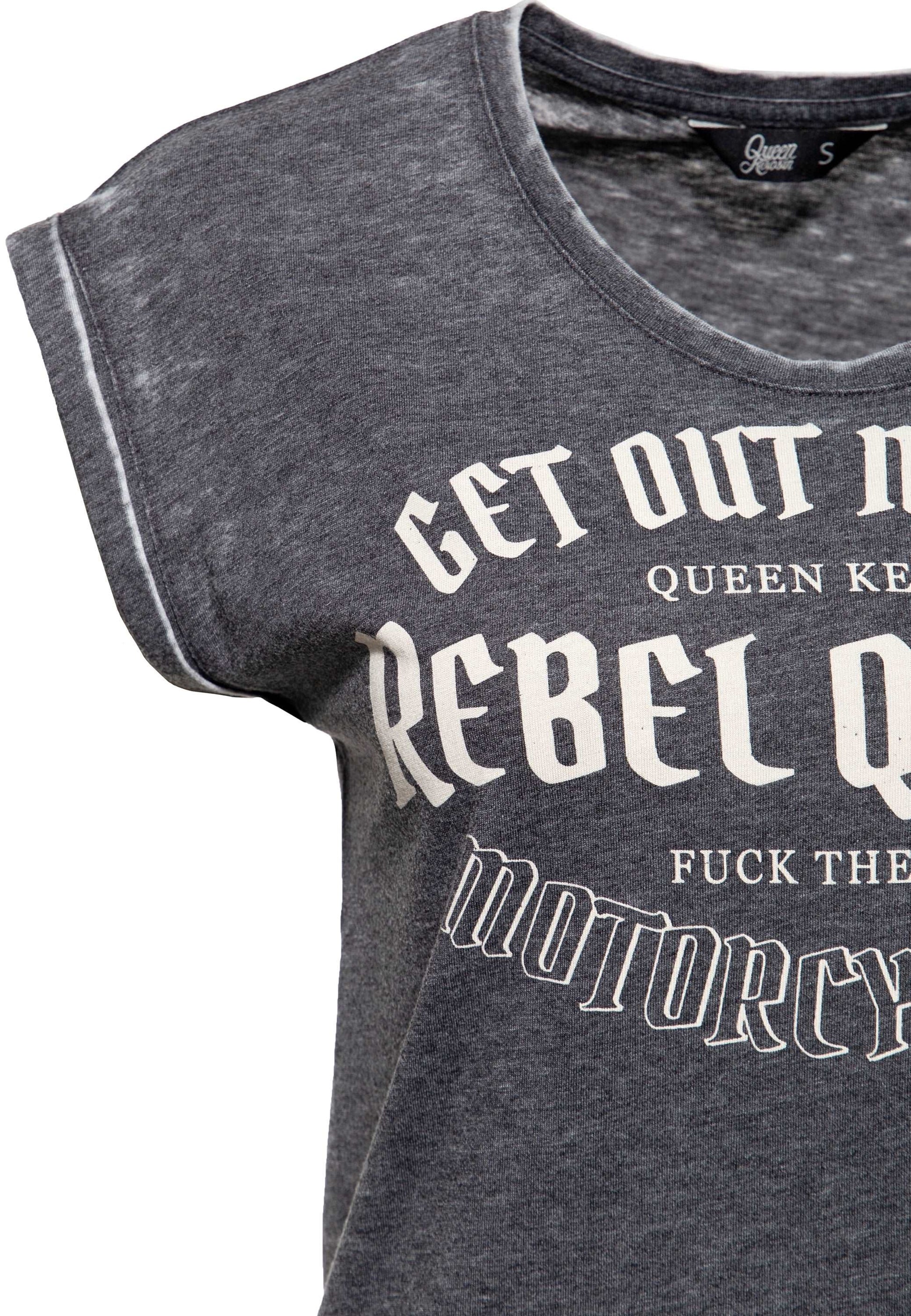 T-SHIRT À MANCHES RETROUSSABLES »REBEL QUEENS MOTORCYCLE GANG«