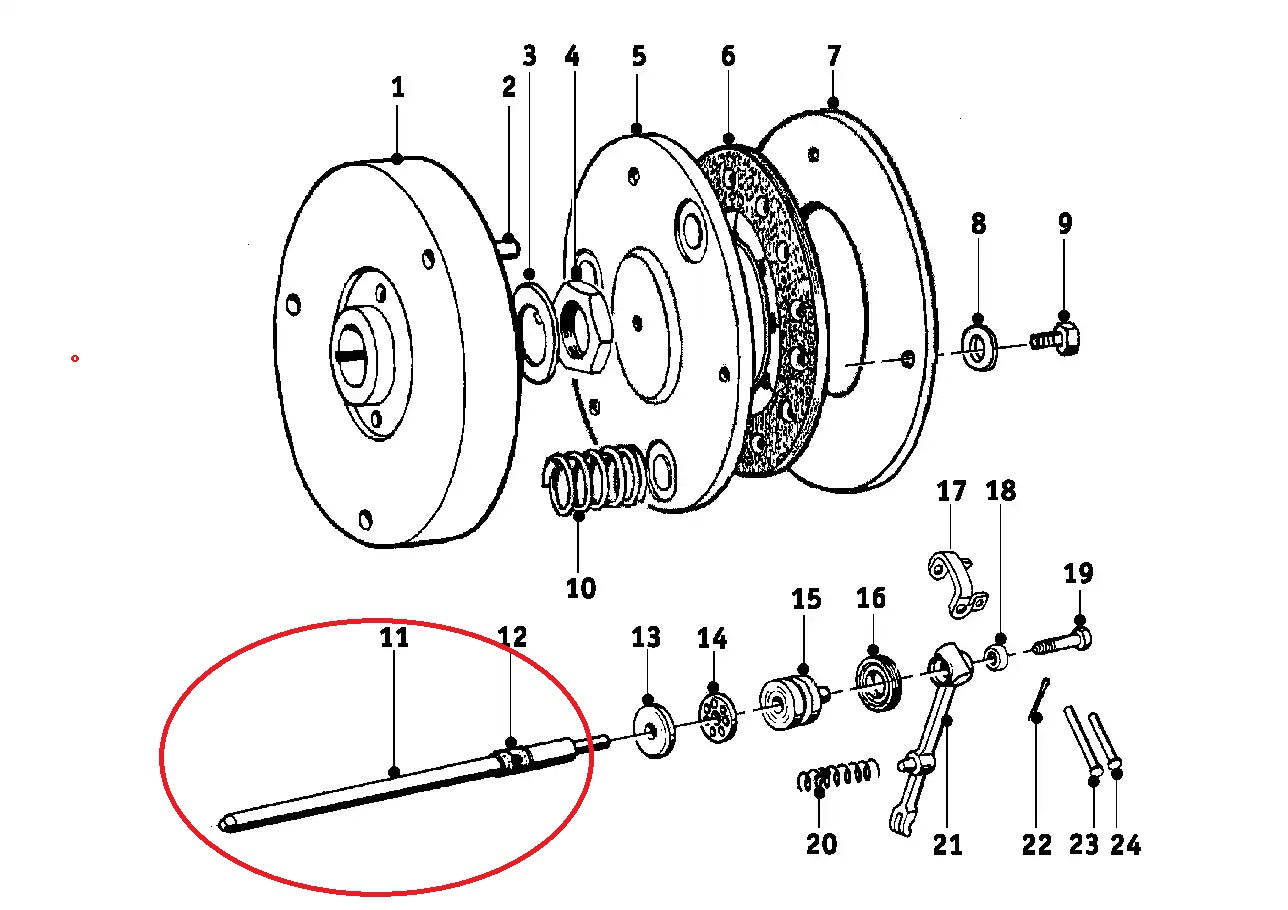 Clutch rod - BMW-23211230106