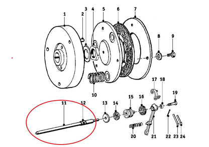 Varilla de embrague - BMW-23211230106