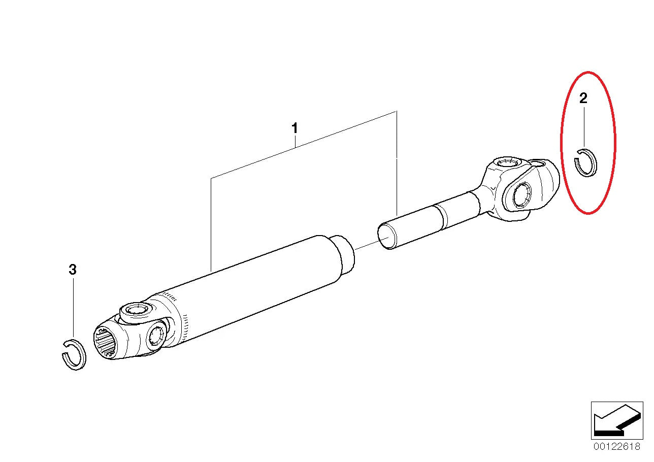 Circlip 19,7X2,5/10MM - BMW-26112310656