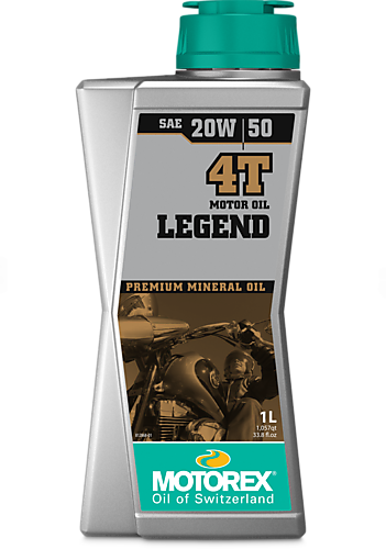 Huile moteur premium MOTOREX LEGEND 4T SAE 20W/50, 1 Litre