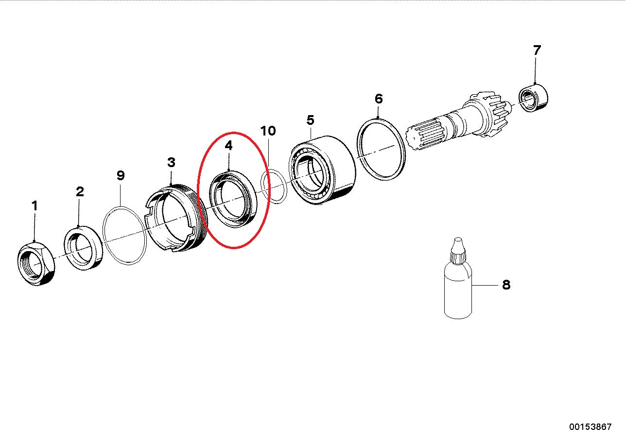 Shaft seal 35X47X7 - BMW-33117665838