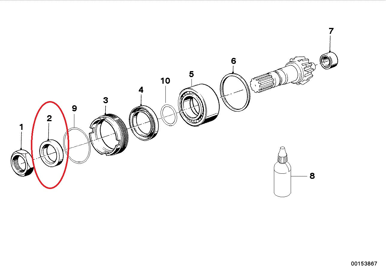 Bague de butée - BMW-33117701691