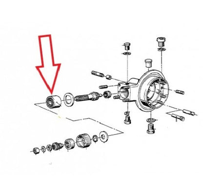 Roulement de nez de pont - BMW-33121230247