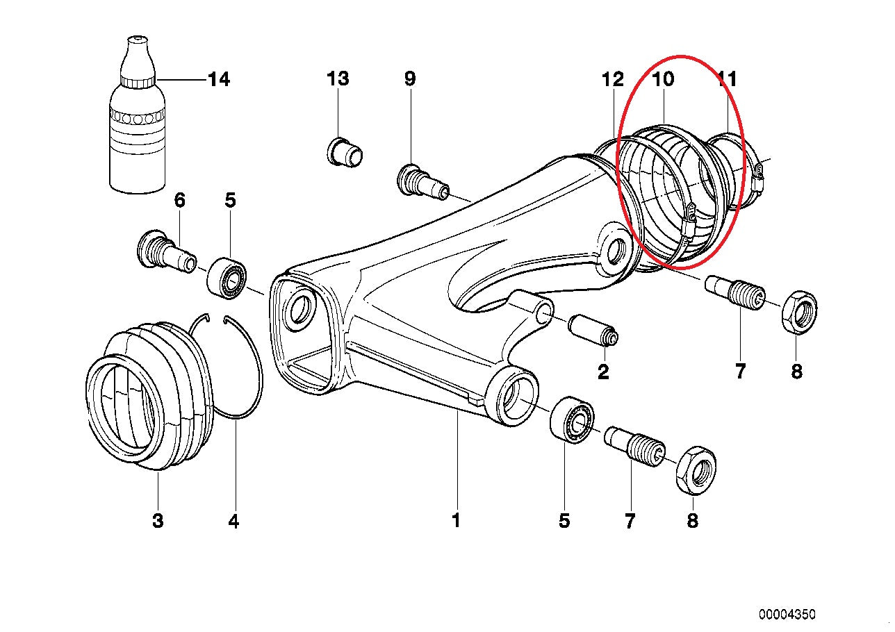 Rear cardan gaiter - BMW-33171452504