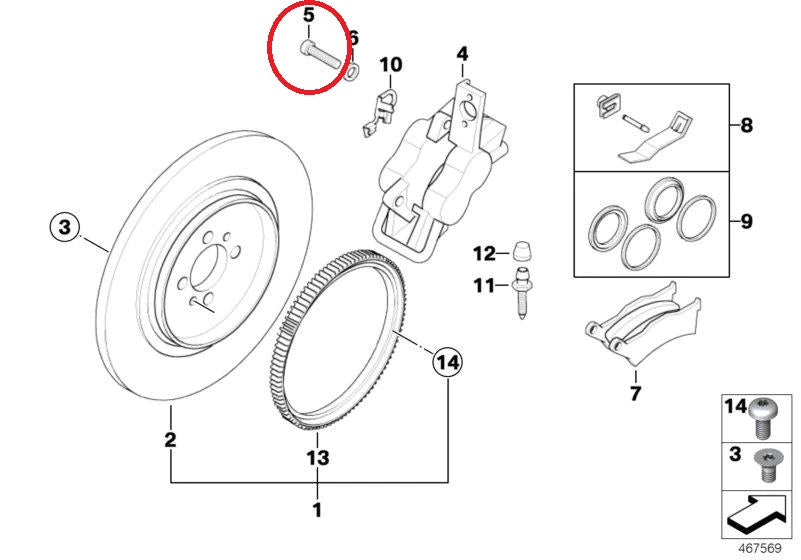 Adjustment bolt-BMW-34511457496