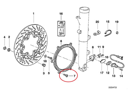 Lote de 10 tornillos de cabeza troncocónica M5X10 - BMW-34512310041