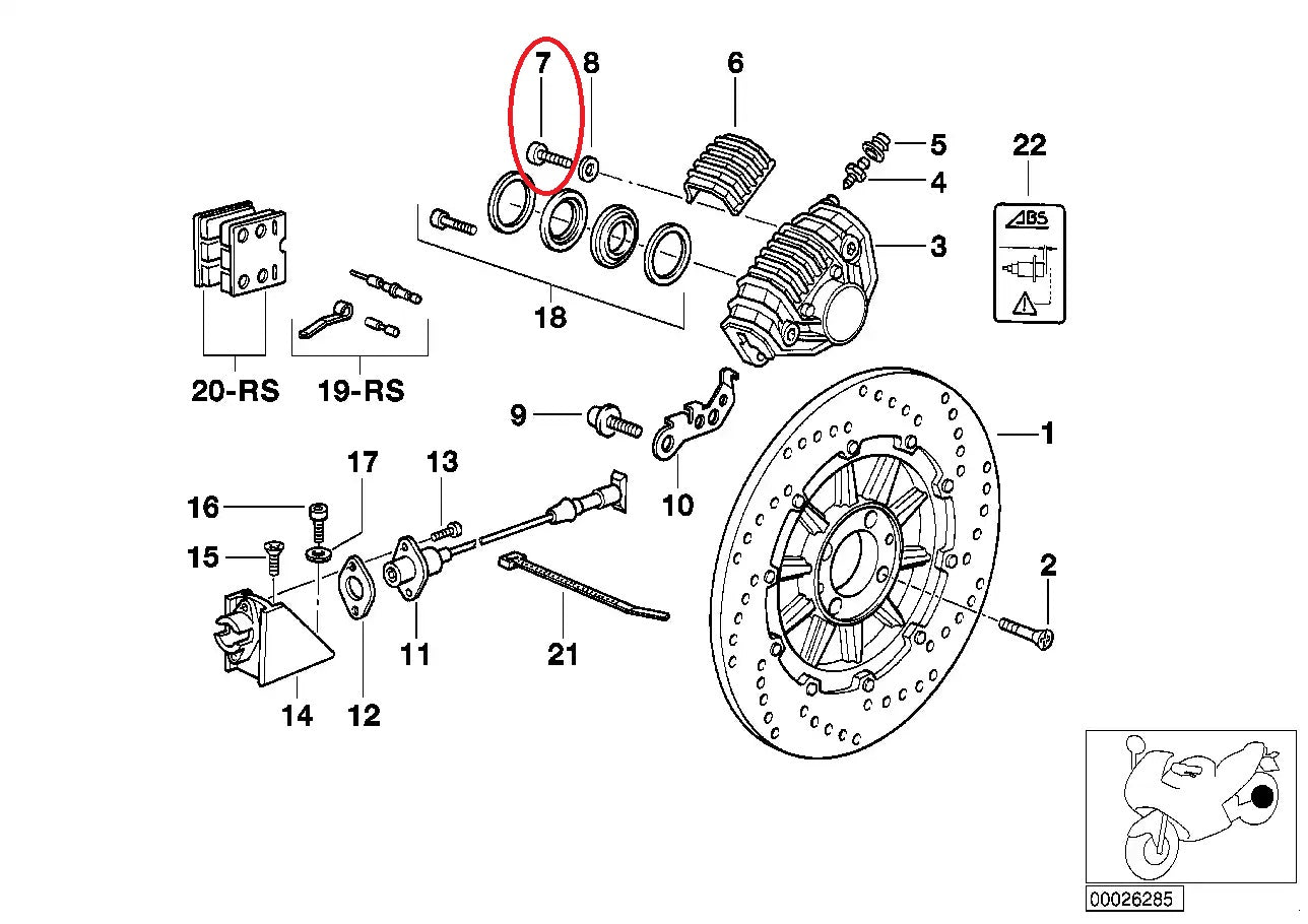 Perno de ajuste M10X26-8.8 - BMW-34512310887