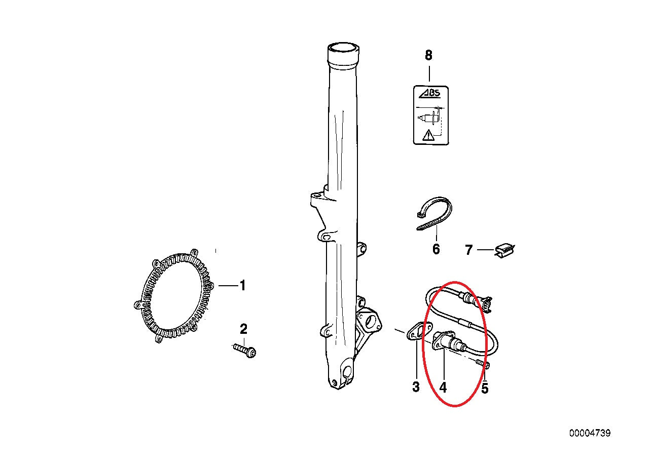 Sensor ABS delantero - BMW-34522331289