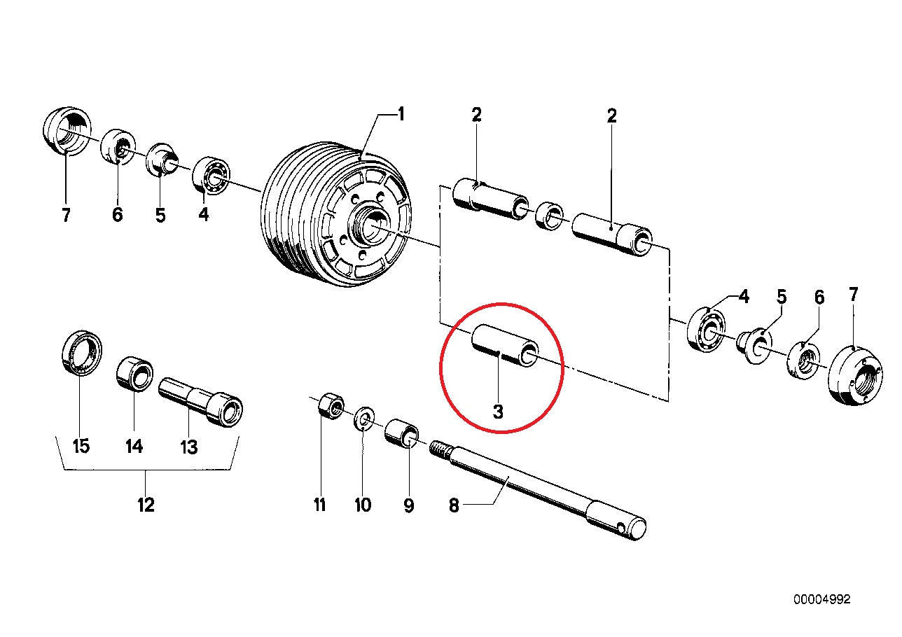 Entretoise / Tuyau R60, R75, R80, R90, R100 - BMW-36311237606