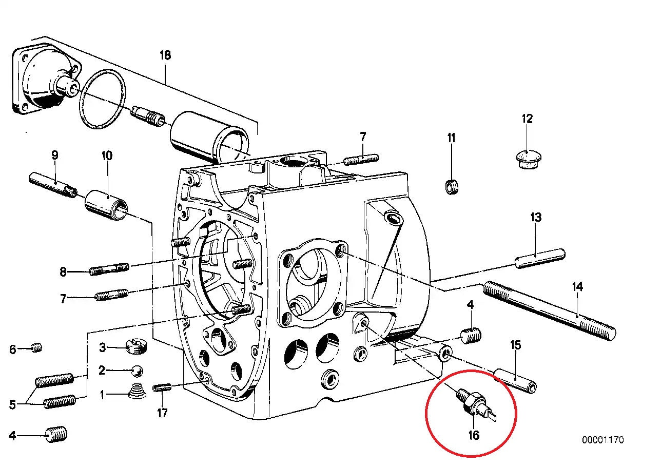 OCCASION Manocontact de pression huile M12X1,5 - BMW-61311243414