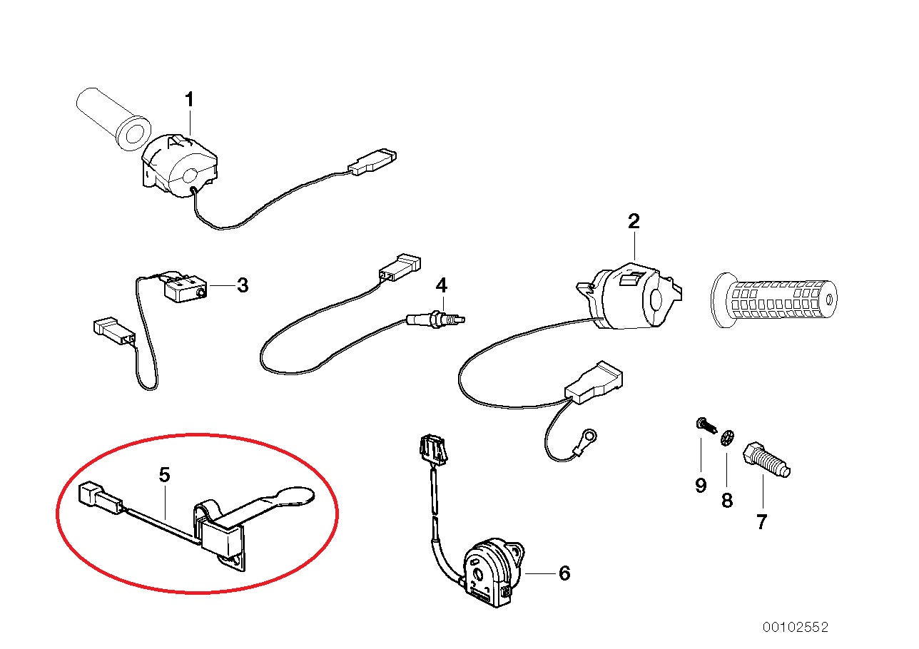 Interruptor de luz de freno trasero - BMW-61311459588