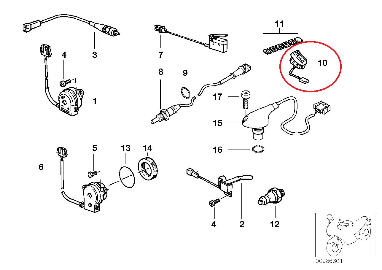 ABS switch - BMW-61311459960