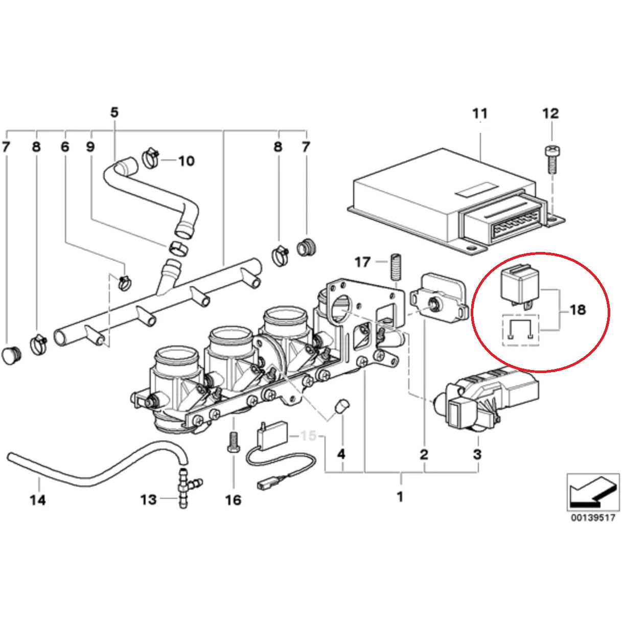 Fiche de connexion jaune doré 30/87 - BMW-61368366282