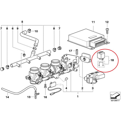 Golden yellow connection plug 30/87 - BMW-61368366282