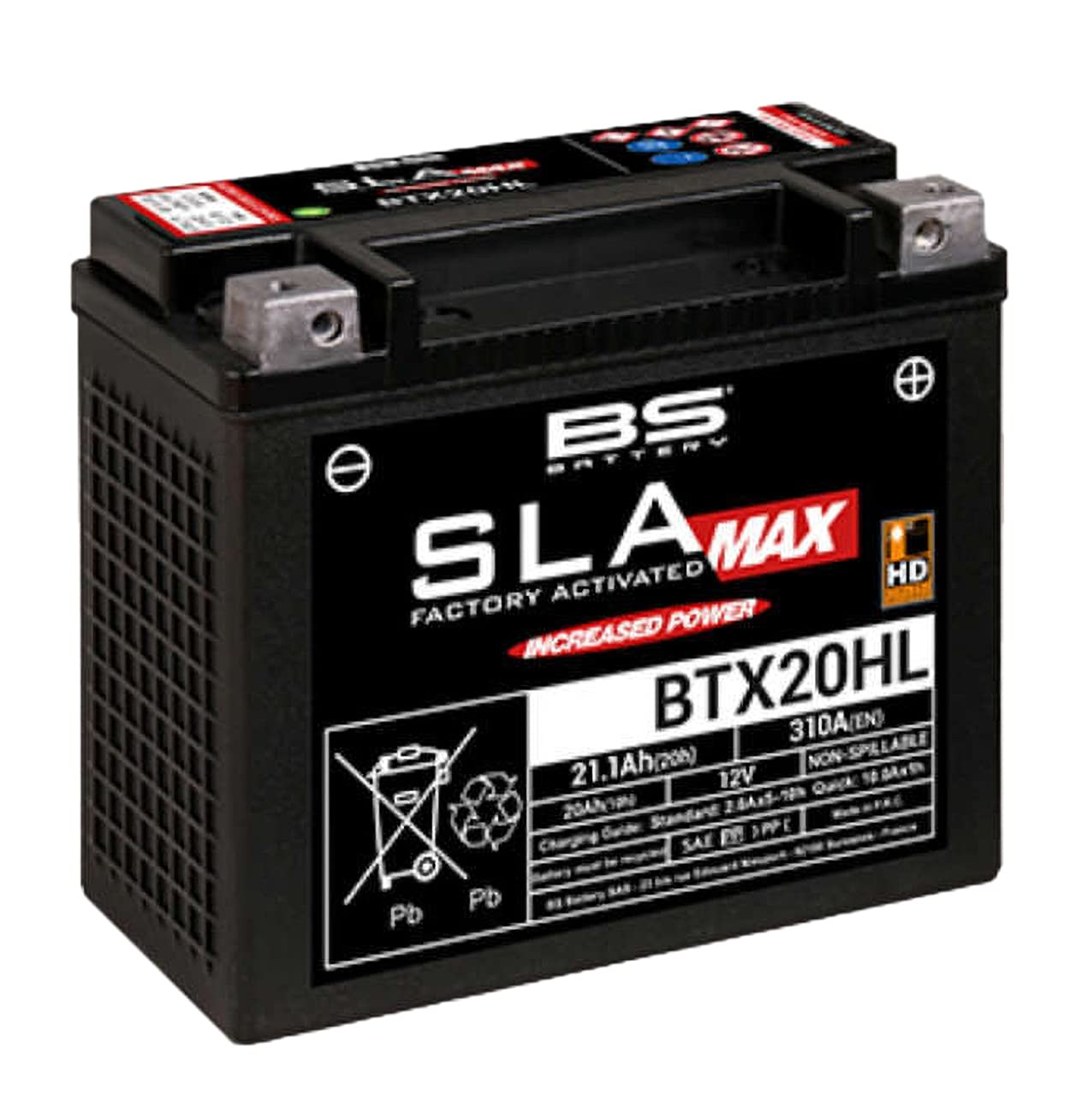 Batería BTX20HL 12V 21.1Ah 310A SLA MAX BS Batería