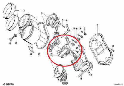 Soporte iluminación contador USADO - BMW-62111243439