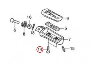 Perno fijación goma clip de pie HONDA 90115-MV9-000