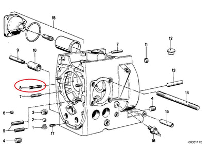 THREADED ROD M8X35 - BMW-07129908130