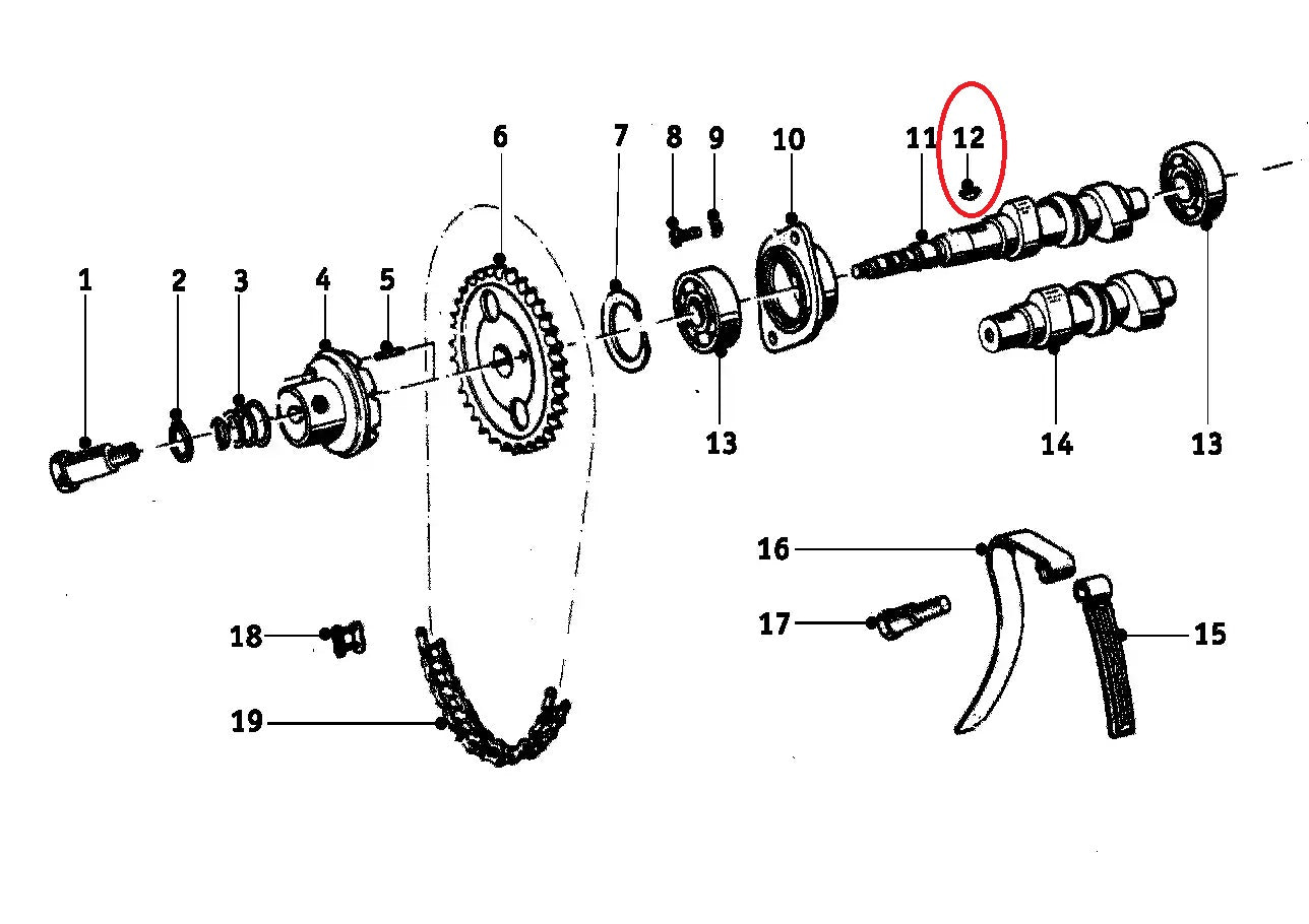 Camshaft key - BMW-07119951414