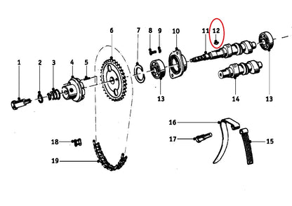 Clavette d'arbre a cames - BMW-07119951414