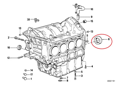 Sello de aceite del volante motor - BMW-11117666186