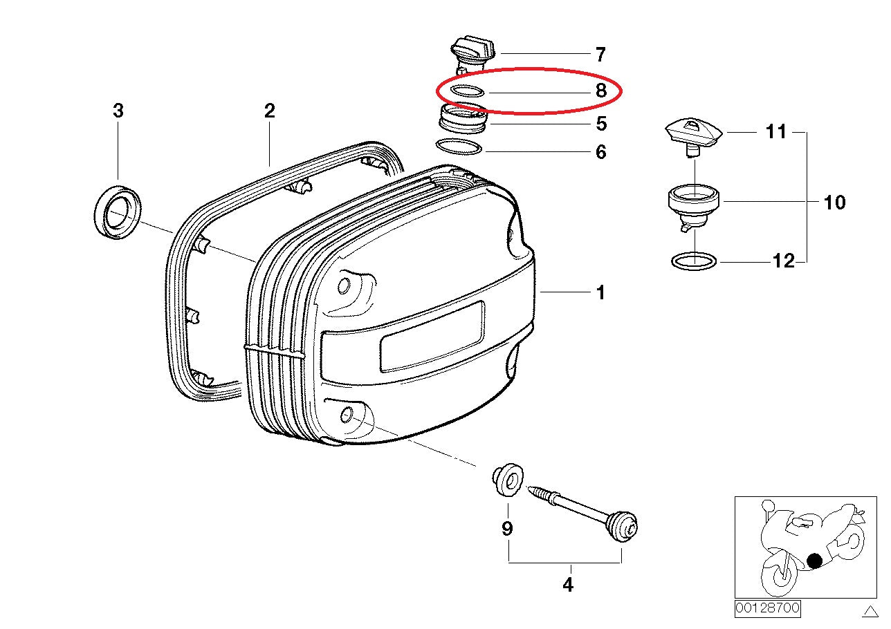 O-ring - BMW-11141340902