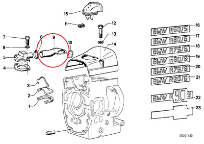 Breather hose - BMW-11151338215