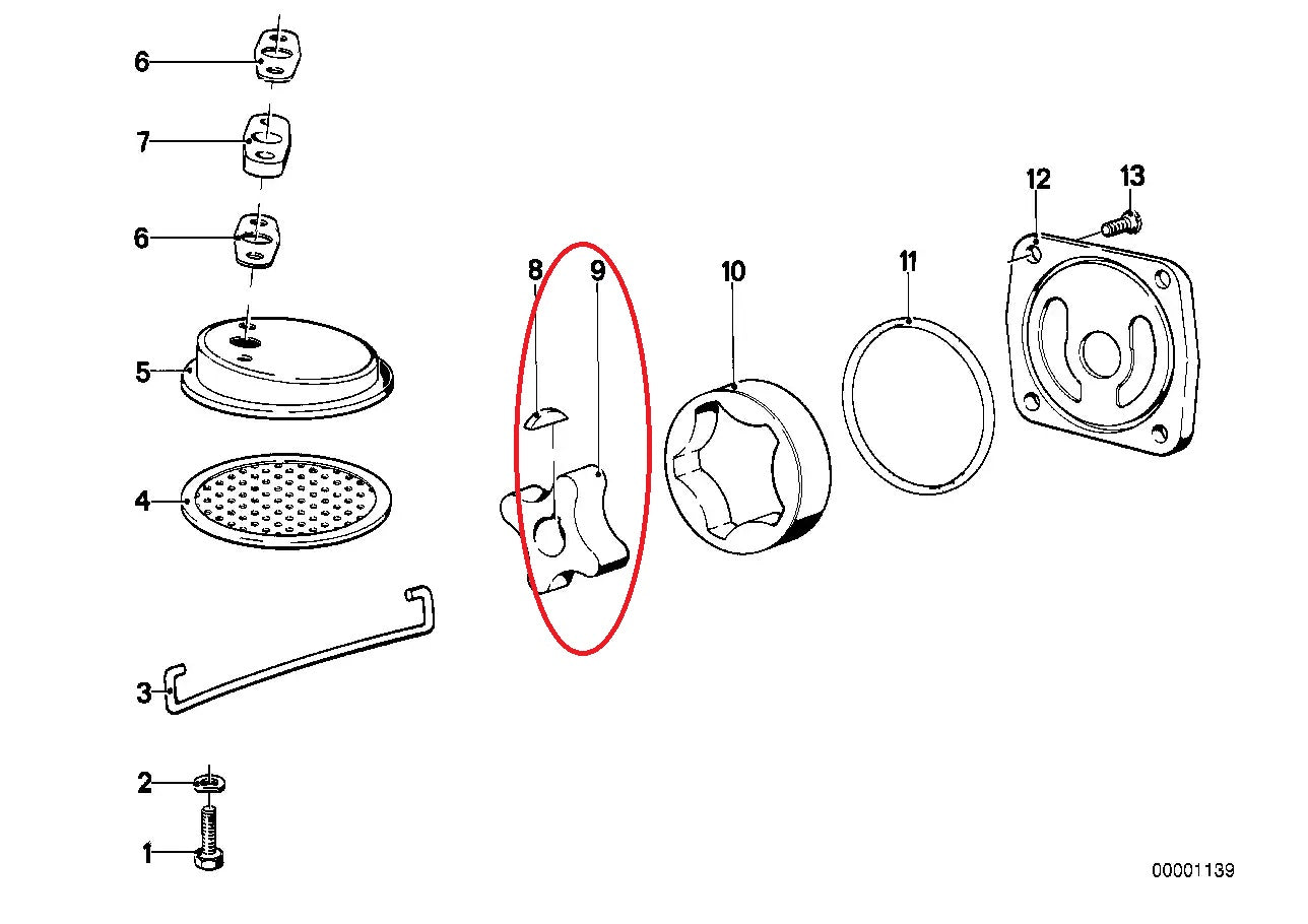 Rotor intérieur 2,5X3,7 - BMW-11411253294