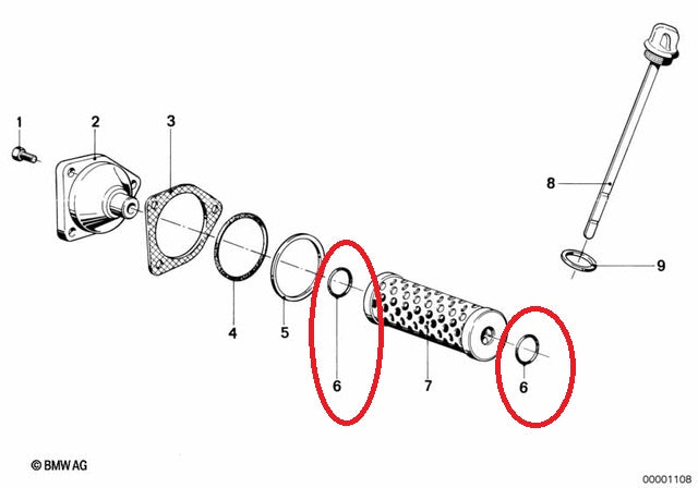 Oil filter ring - BMW-11421250285