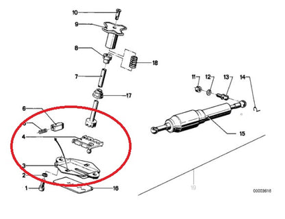 Mecanismo del amortiguador de dirección - BMW-31421232270