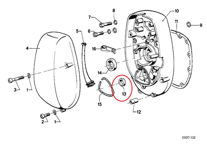 Shaft seal 12X25X8 BMW 11141261193 