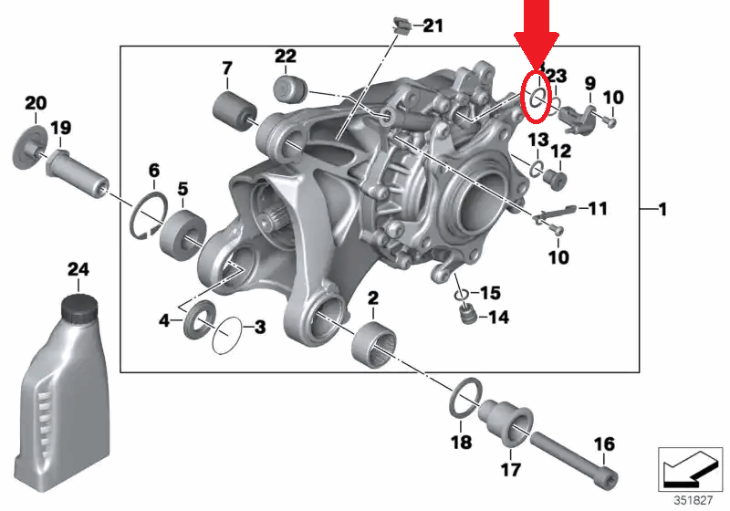 Joint torique 15X2 - BMW-34527708523