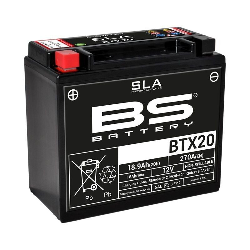 Battery BTX20 12V 18.9Ah 270A SLA BS BATTERY