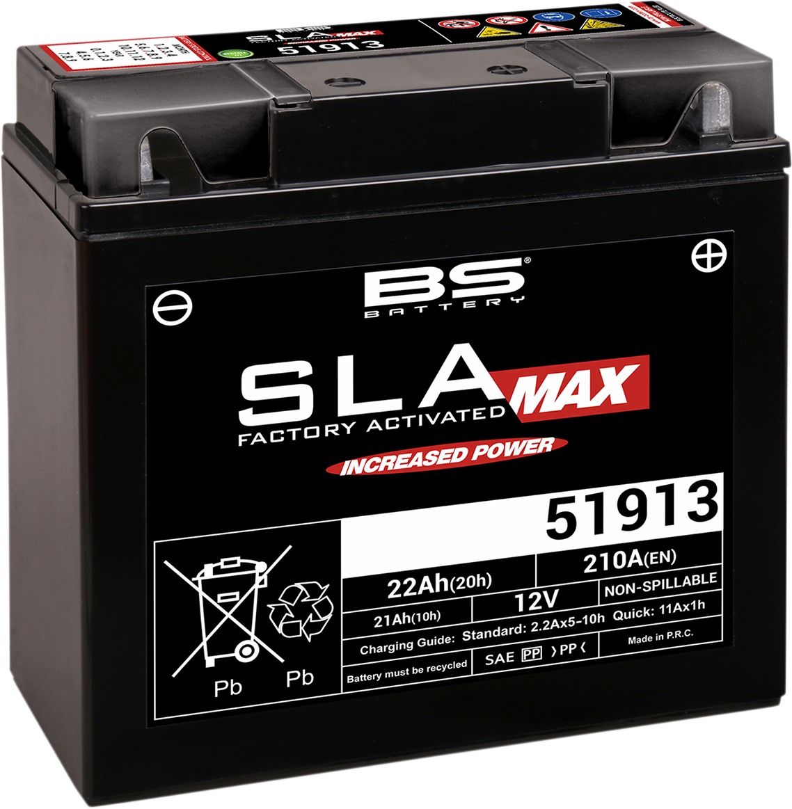 Batterie 51913 12V 22Ah 210A SLA MAX BS BATTERY