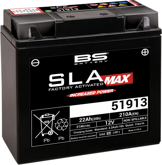 Batterie 51913 12V 22Ah 210A SLA MAX BS BATTERY