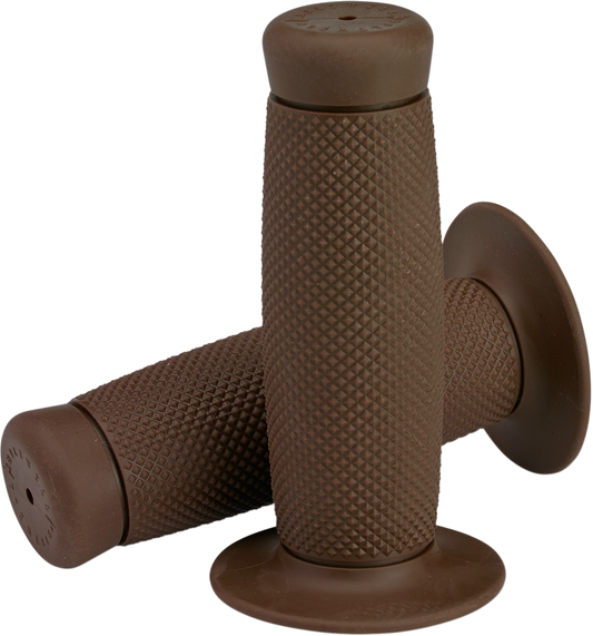 BILTWELL - Pair of renegade grips - Closed ends - For 7/8" (22 mm) handlebars - CHOCOLATE - 0630-2518