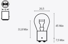 Ampoule 12v21/5w S25 CULOT BAY15D BOITE DE 6 TECNIUM-14661