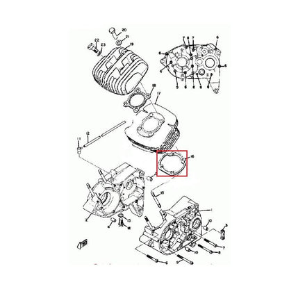 Base gasket YZ 125 1976 YAMAHA-1WE1135100