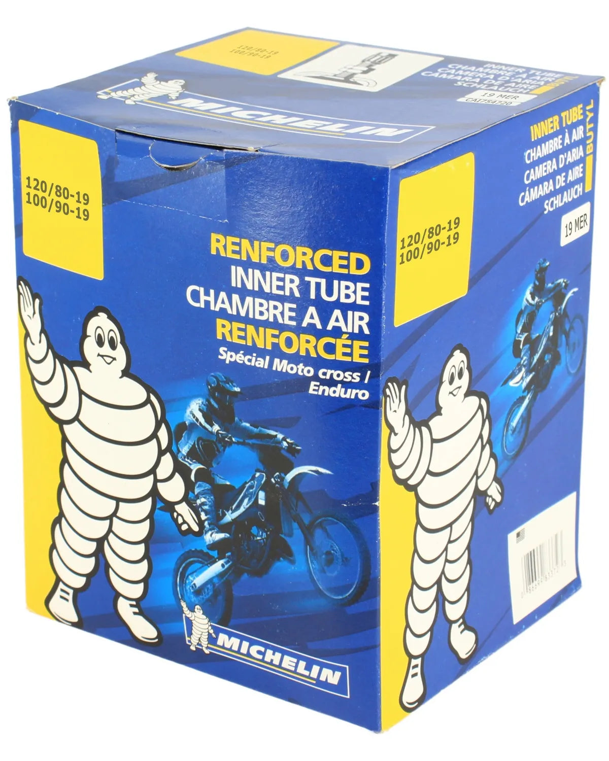 Chambre à air MICHELIN 19MER TT 120/80-19 100/90-19 VALVE TR4